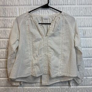 Zara Girls White Button Long Sleeve Shirt / Top Size 11-12